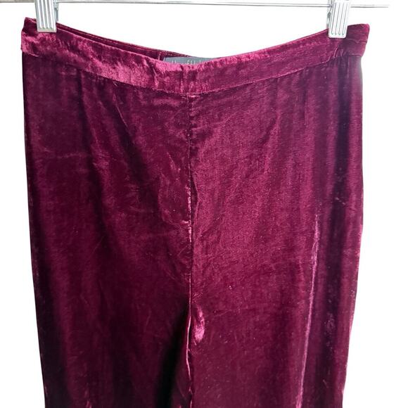 House of Harlow 1960 x REVOLVE Kate Pants Red Wine Velvet S Whimsigoth $188 - Picture 2 of 9